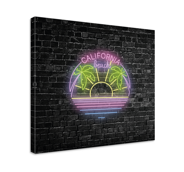 Cityscape wall art california beach neon sign - TenStickers