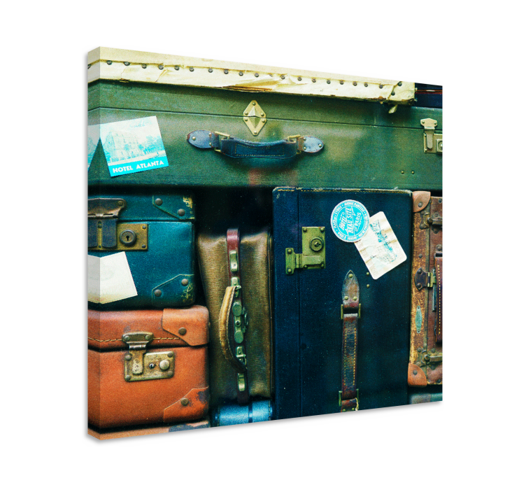 Retro canvas traveling suitcases set - TenStickers