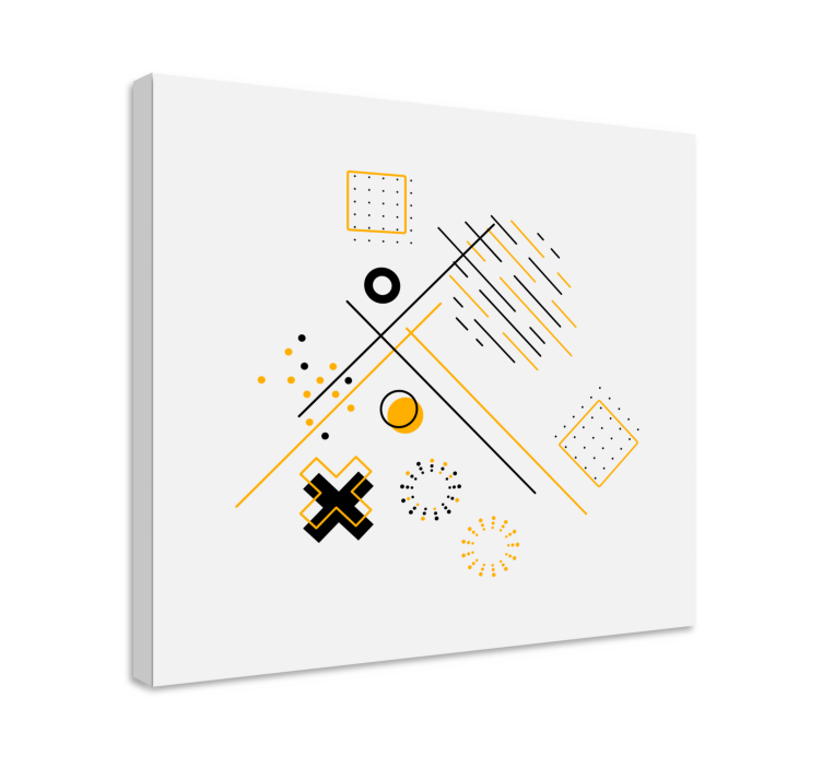 Geometric canvas nonfigurative shapes - TenStickers
