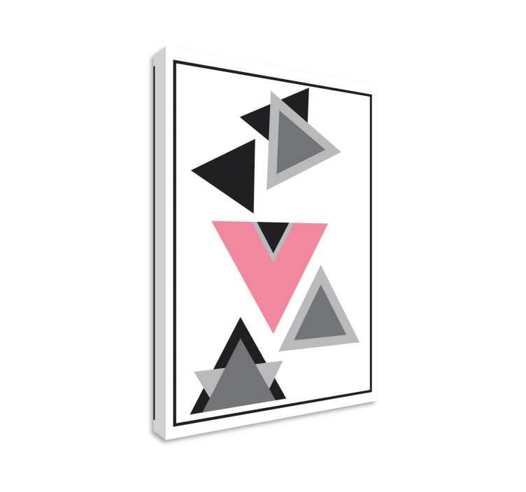 Triangles abstract art geometric canvas - TenStickers