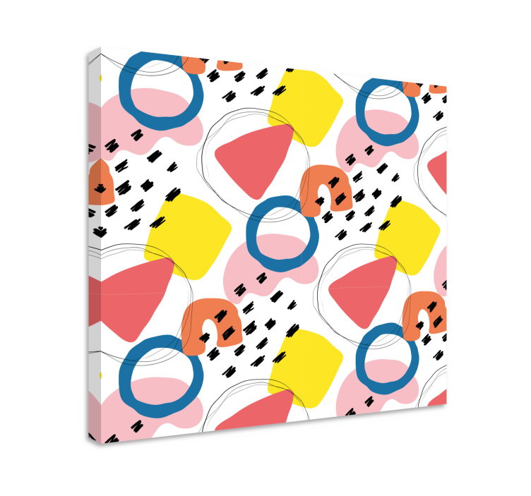 Geometric canvas colorful abstract shapes - TenStickers