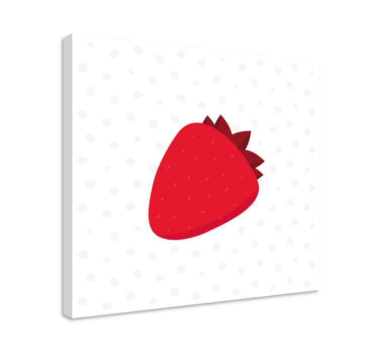 Fruit canvas wall art strawberry bliss - TenStickers