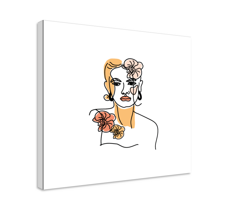 Canvas art line art portrait - TenStickers