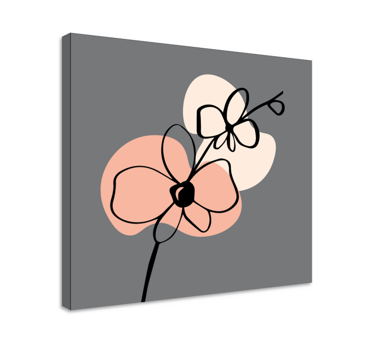 Flowers canvas abstract floral designs - TenStickers