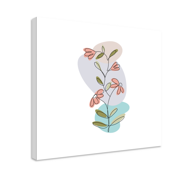 Daisy flowers minimalist design flower canvas - TenStickers