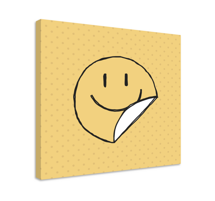 Abc canvas wall art smiley face art print - TenStickers