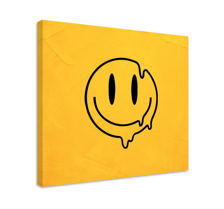 Liquid smiley icon canvas art prints - TenStickers