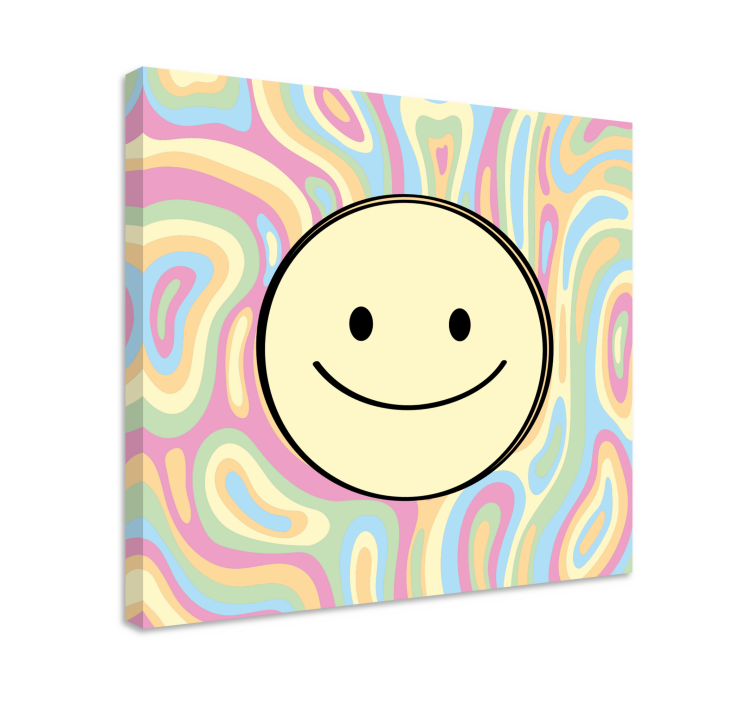 Inspirational wall art smiling face design - TenStickers