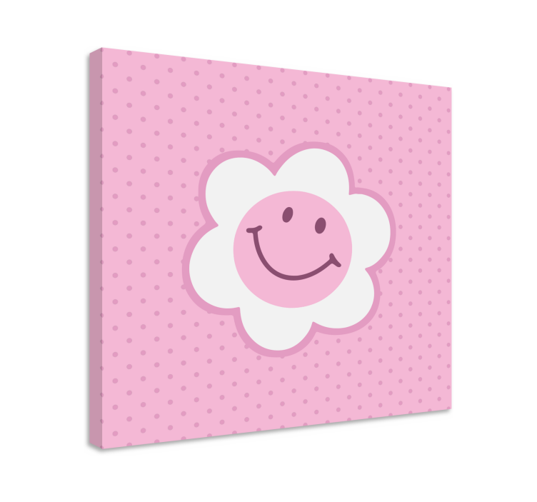 Stag canvas smiling flower face art print - TenStickers