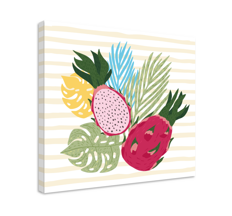 Fruit canvas wall art tropical fruit arrangement - TenStickers