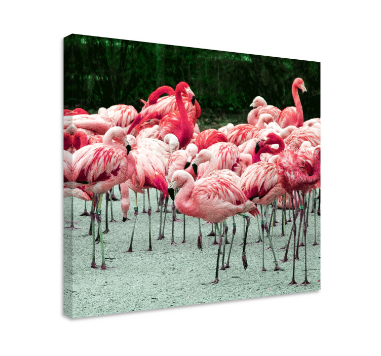 Dog wall art flamingo flock - TenStickers