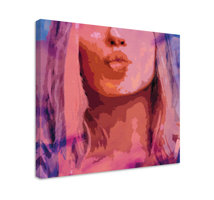 People canvas stylish kiss portrait - TenStickers