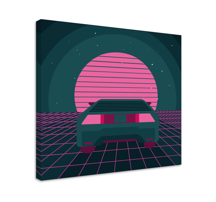Modern canvas art retro car artwork - TenStickers