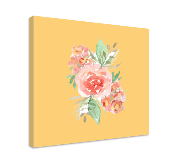 Flowers canvas floral bouquet artwork - TenStickers