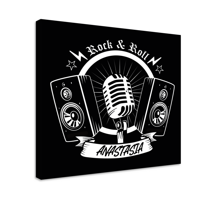 Music canvas art retro microphone design - TenStickers