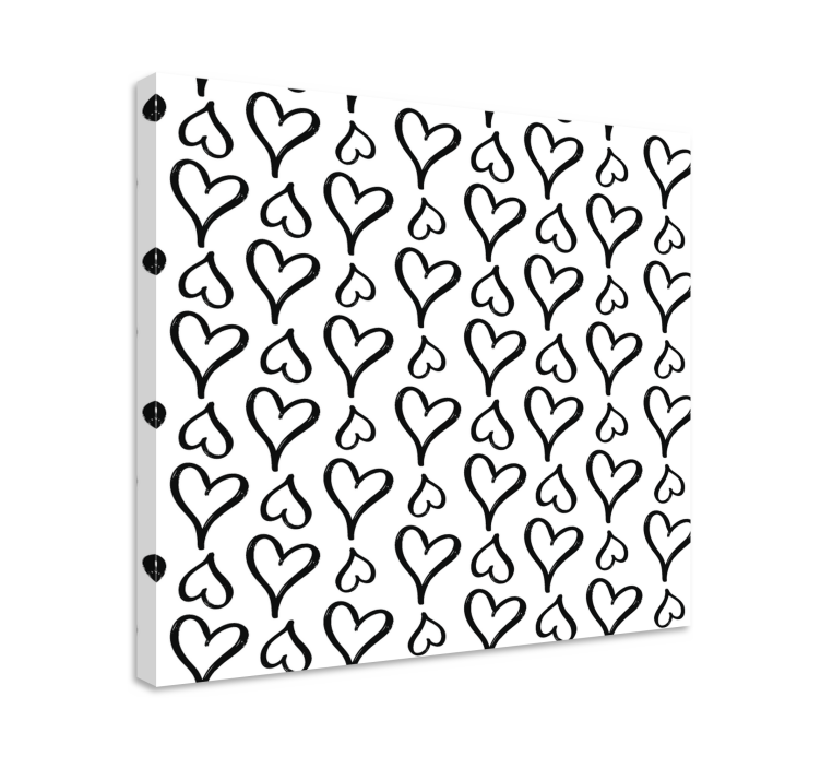 Quote canvas hearts pattern design - TenStickers