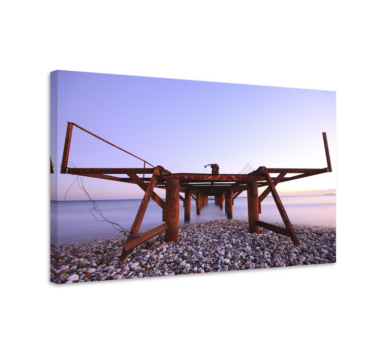 Rusted pier perspective landscape canvas - TenStickers