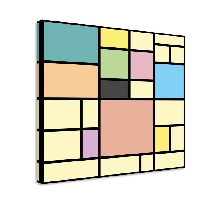 Geometric canvas vibrant geometric shapes - TenStickers