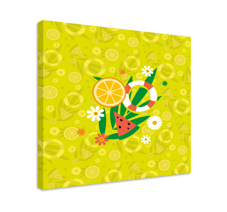 Tropical fruit delight fruit canvas wall art - TenStickers