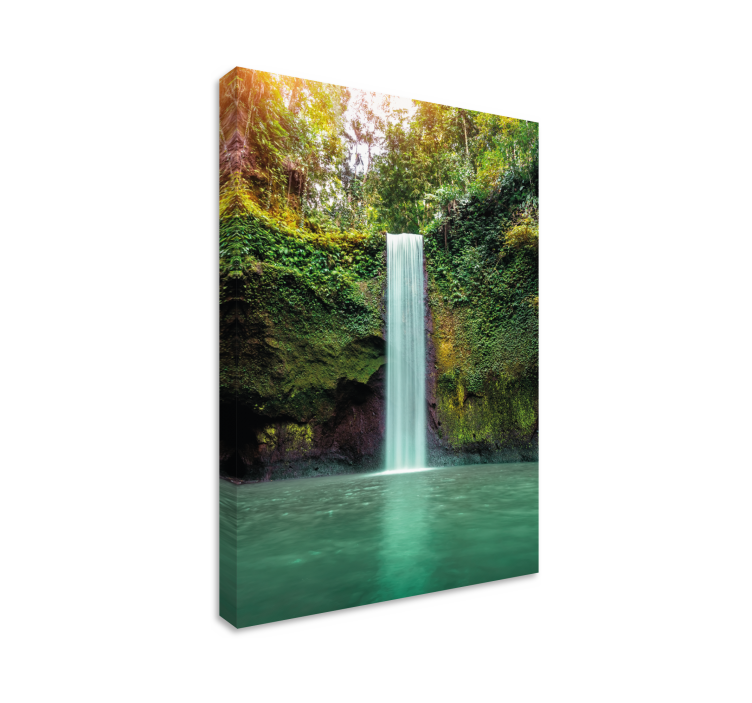 Tranquil waterfall landscape landscape canvas - TenStickers