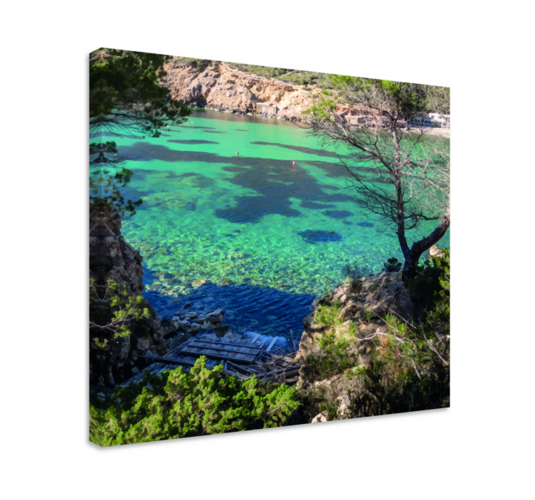 Serene oceanic landscape landscape canvas - TenStickers
