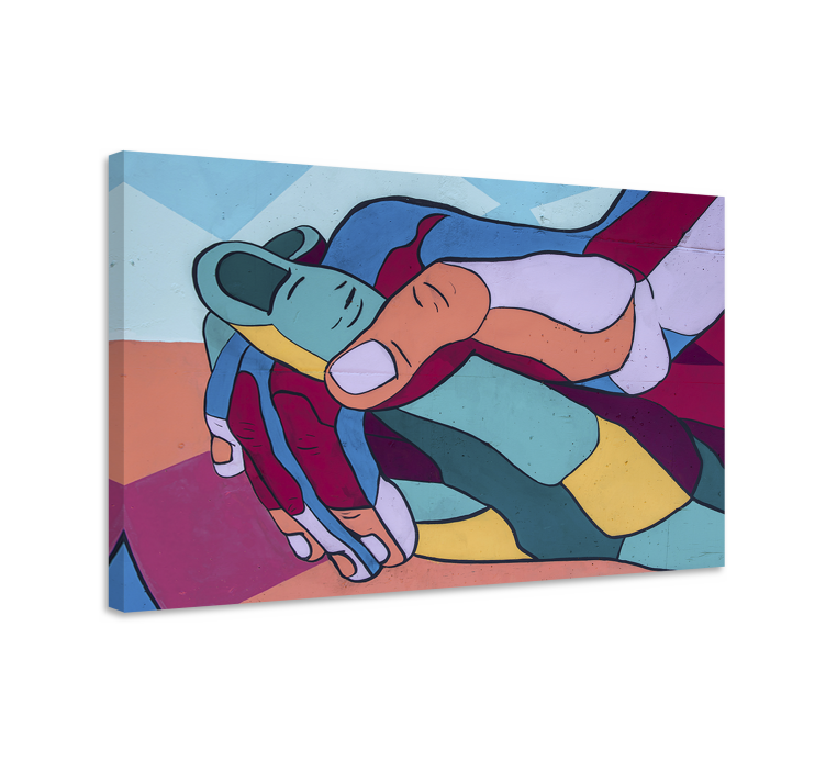 People canvas embracing unity - TenStickers