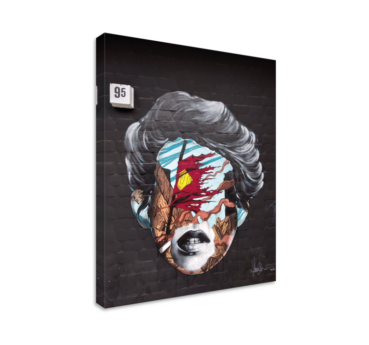 Abstract Face Elements canvas art - TenStickers