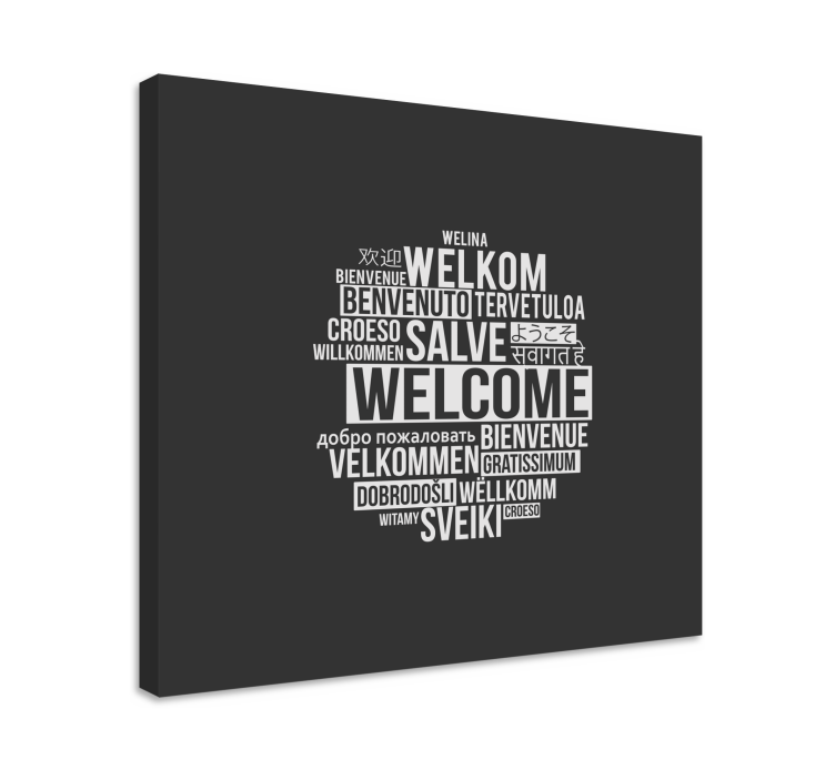 Quote canvas - a warm welcome to the world - TenStickers