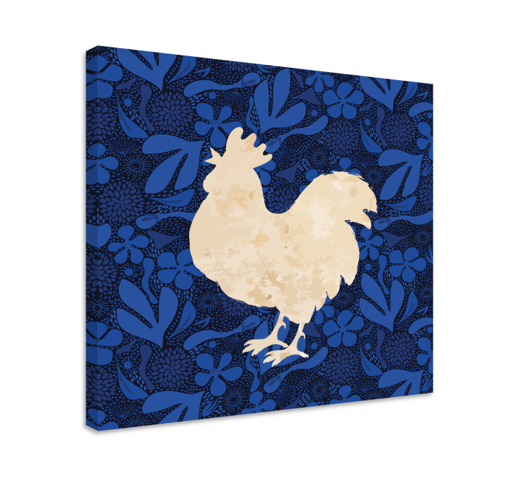 Animal canvas wall art rooster silhouette - TenStickers