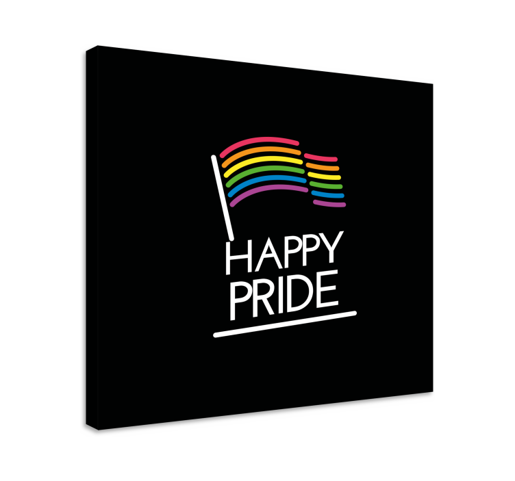 Rainbow flag message quote canvas - TenStickers