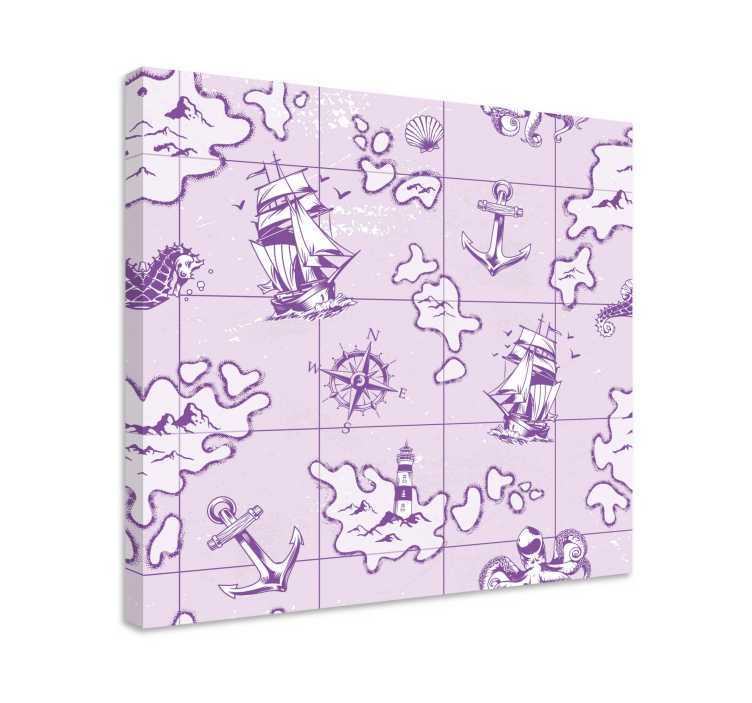 Nautical canvas art vintage nautical compass - TenStickers