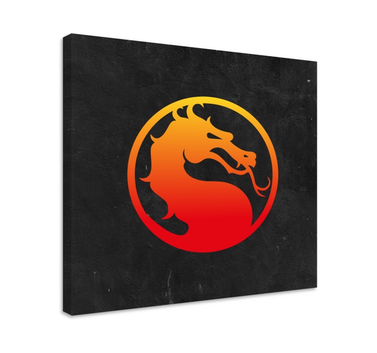 Video game canvas art mortal kombat dragon artwork - TenStickers