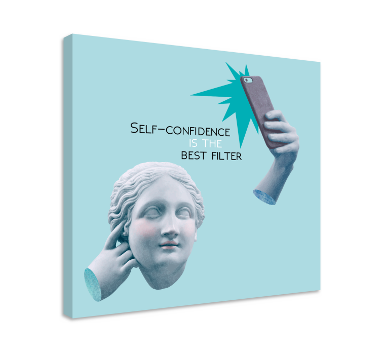 Self-confidence quote quote canvas - TenStickers