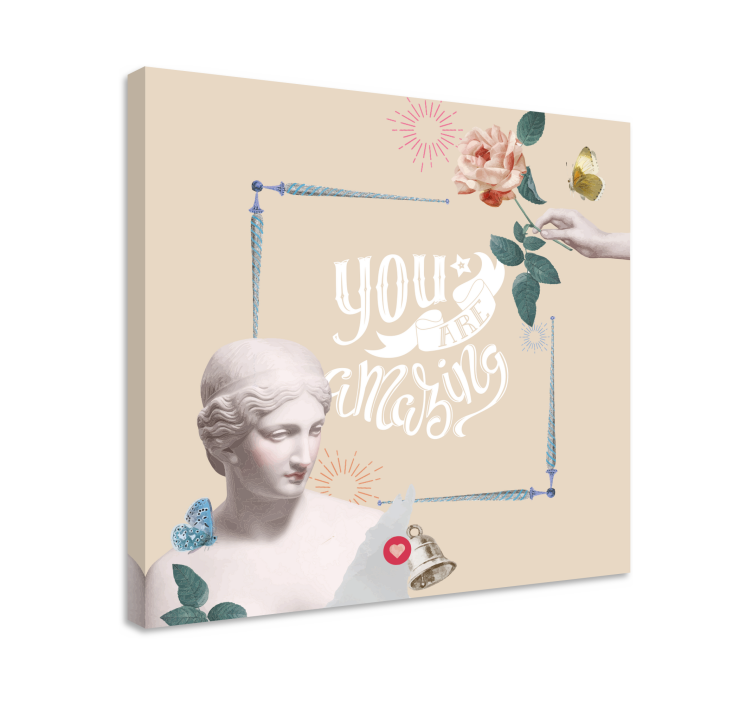 Quote canvas you are amazing - TenStickers