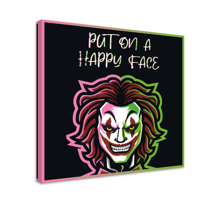 Put on a happy face quote canvas - TenStickers