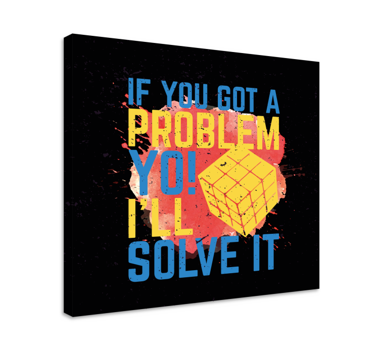 Quote canvas for the rubik's cube enthusiast - TenStickers