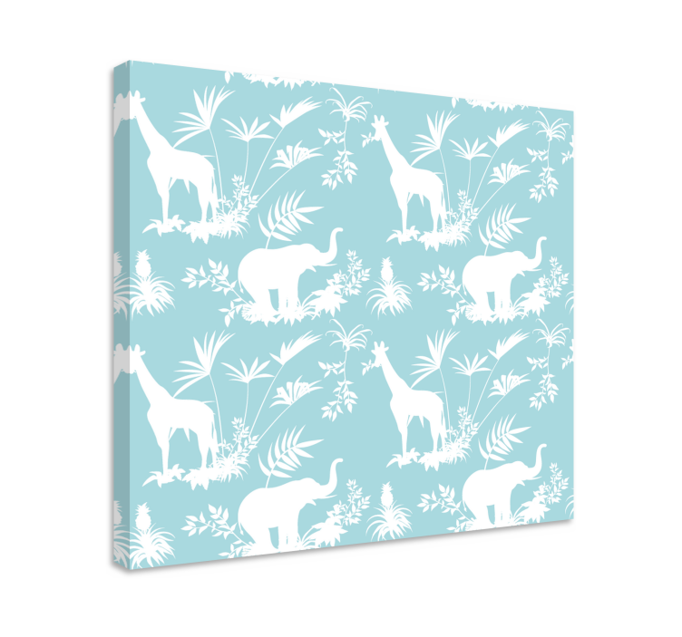 Elephant wallart featuring elephant and giraffe - TenStickers