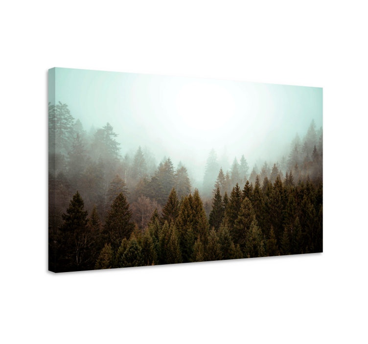 Landscape canvas misty woodland view - TenStickers