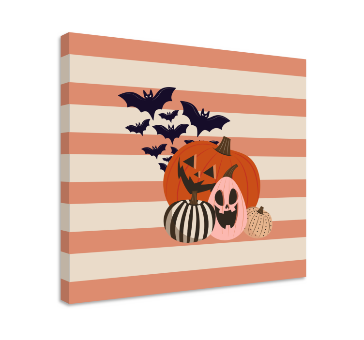 Sports canvas art halloween pumpkin gathering - TenStickers