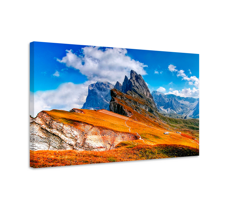 Landscape canvas majestic mountain range print - TenStickers