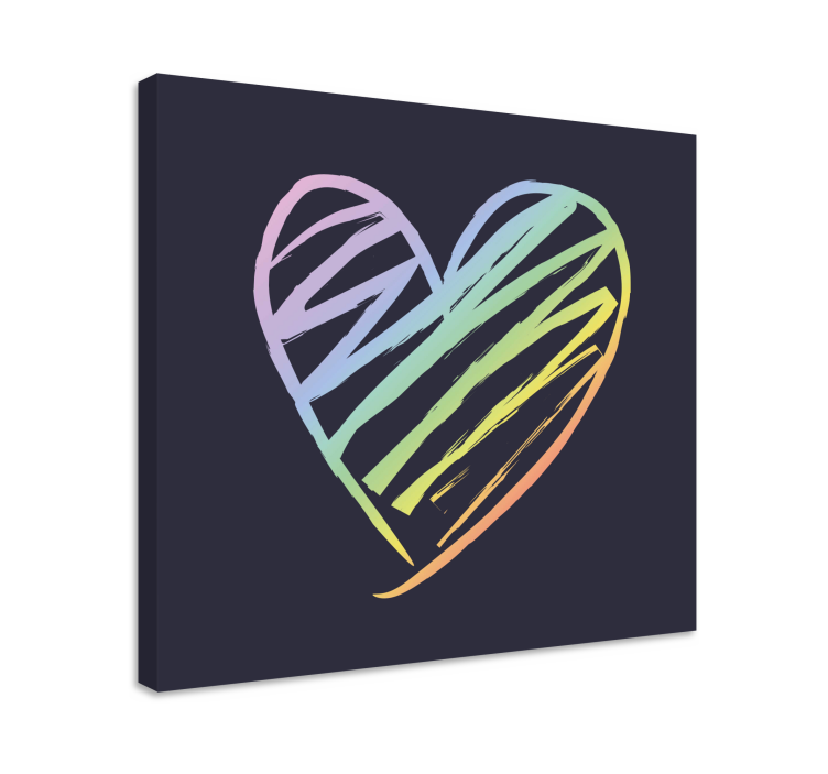 Quote canvas heart drawing - TenStickers