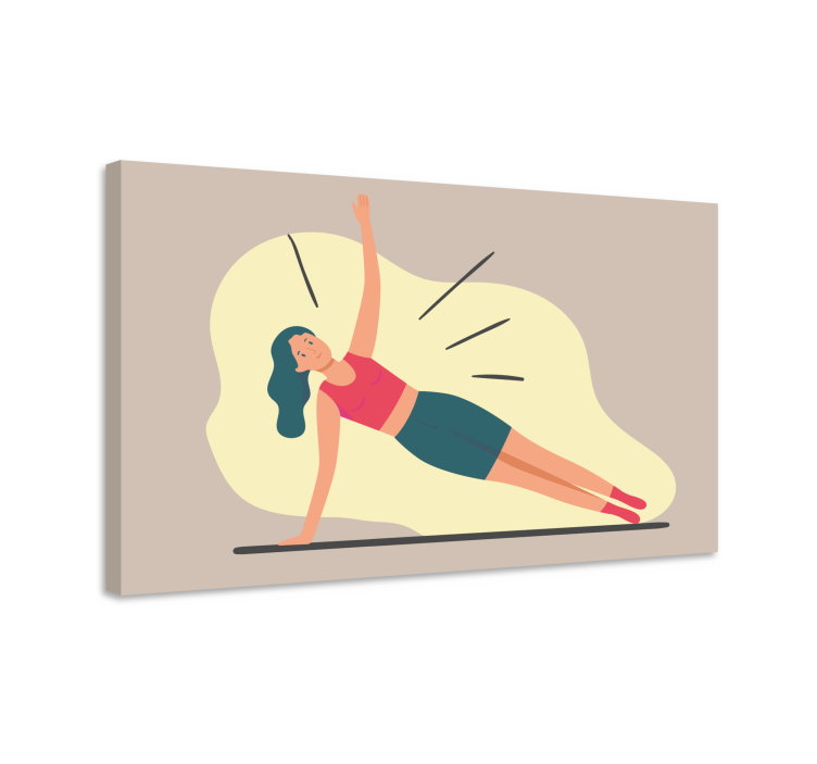 Sports canvas art yoga pose - TenStickers