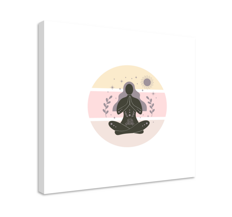 Buddha wall art meditation pose - TenStickers