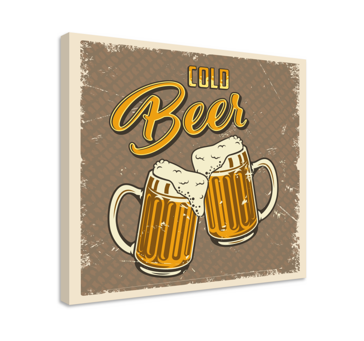 Vintage Cold Bear Restaurant canvas - TenStickers