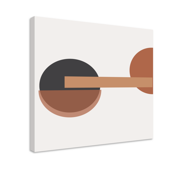 Geometric canvas abstract circular balance - TenStickers