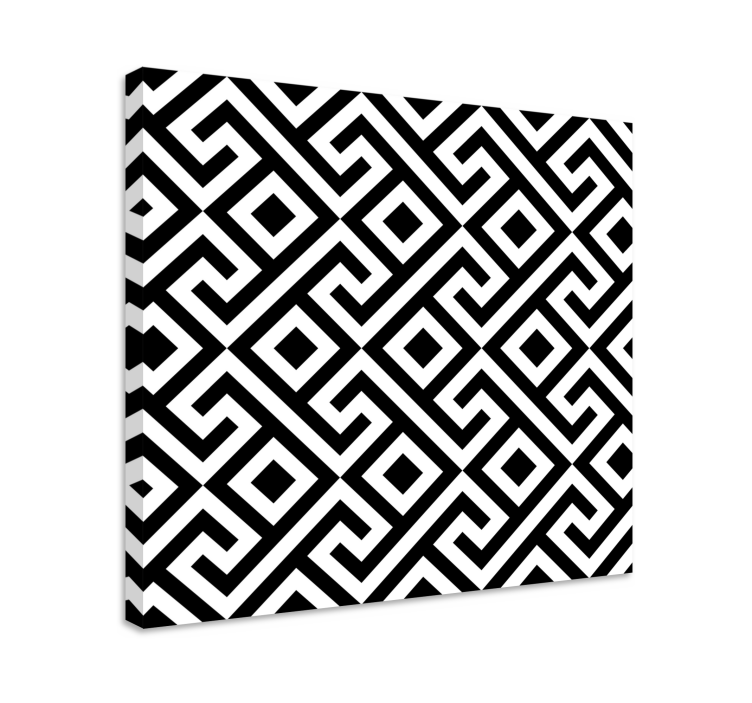 Geometric canvas with chic black design - TenStickers