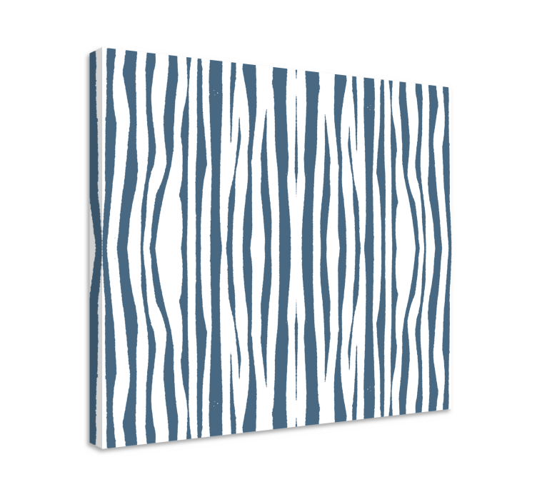 Floral canvas wall art with striped animal design - TenStickers