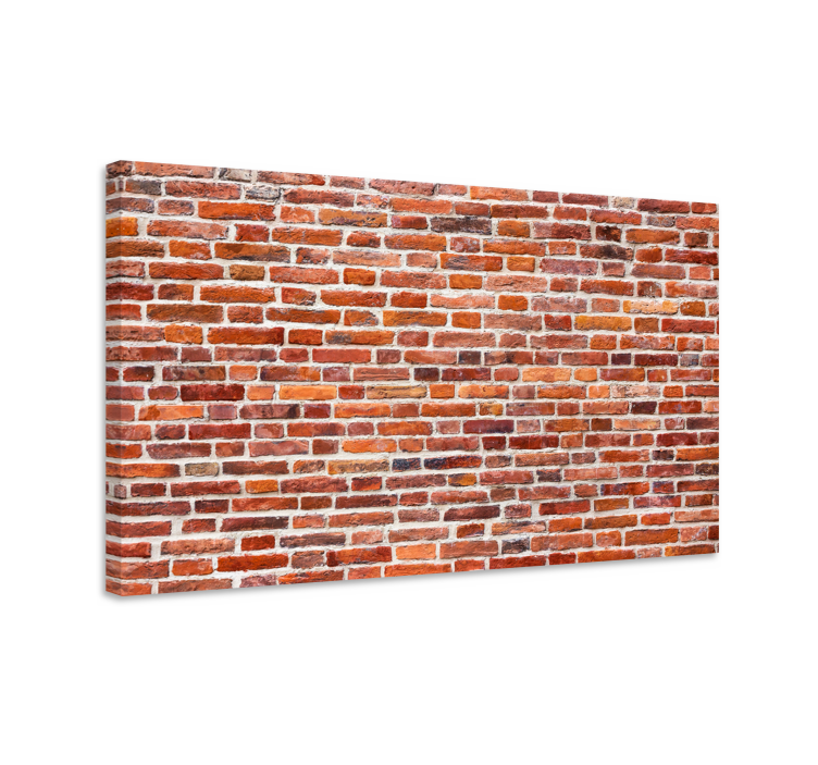 Ornamental canvas print rustic brick design - TenStickers