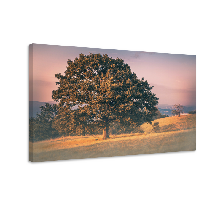 Tree canvas wall art majestic oak tree - TenStickers