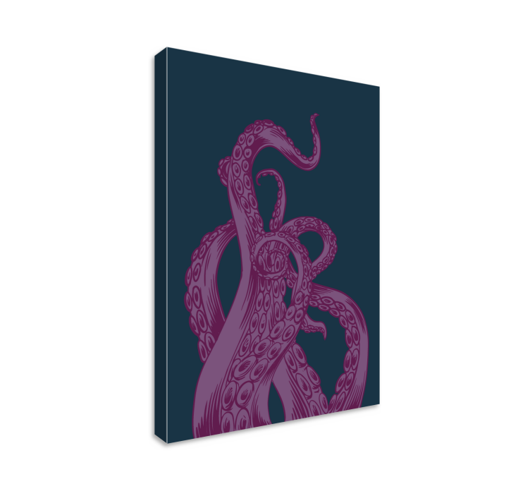 Fish canvas with octopus tentacle design - TenStickers